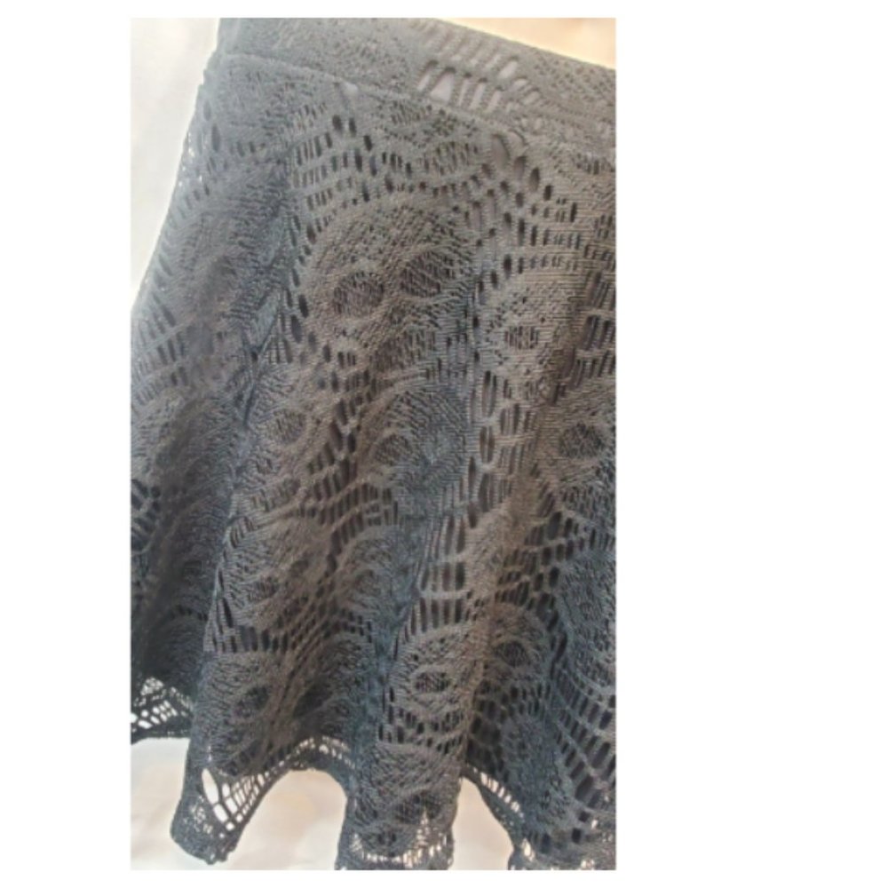 Women's Lace Skull Mini Skirt by Teenage Runaway